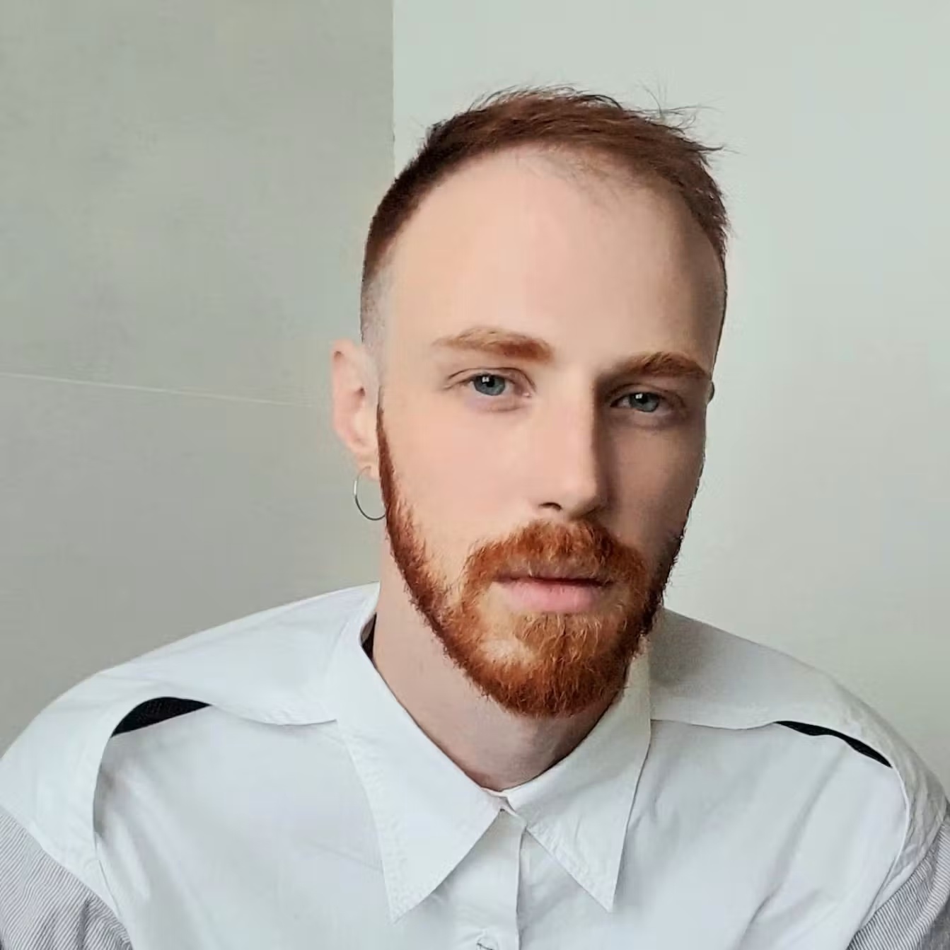 Portrait of Federico Anselmi wearing a white shirt